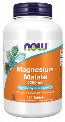 Magnesium Malate 1000 мг (магний малат) NOW Foods (180 табл)