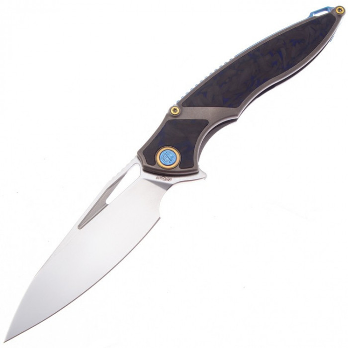 Нож Rike Knife 1902 сталь M390, рукоять Blue CF