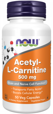 NOW Acetyl L-Carnitine 500 mg (50 кап)