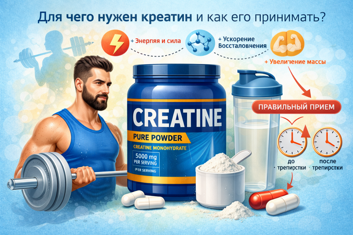 Для чего нужен креатин и как его принимать ?