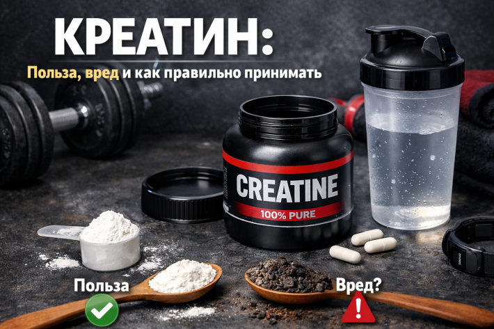 Креатин: польза, вред и как правильно принимать