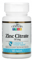 21st Century Zinc Citrate 50 mg (60 табл)