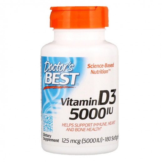 Витамин Д3 5000 МЕ Doctor's Best (180 капс)