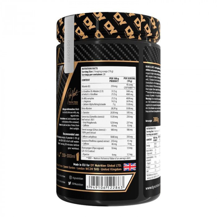 DY Предтренировочный комплекс BLOOD and GUTS (380 гр)