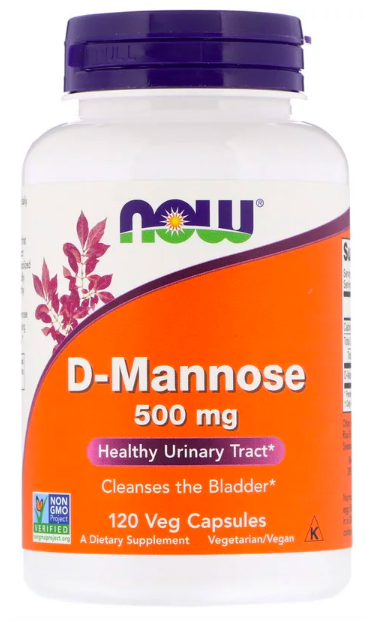 D-Mannose 500 мг (Д-Манноза) 120 растительных капсул NOW Foods