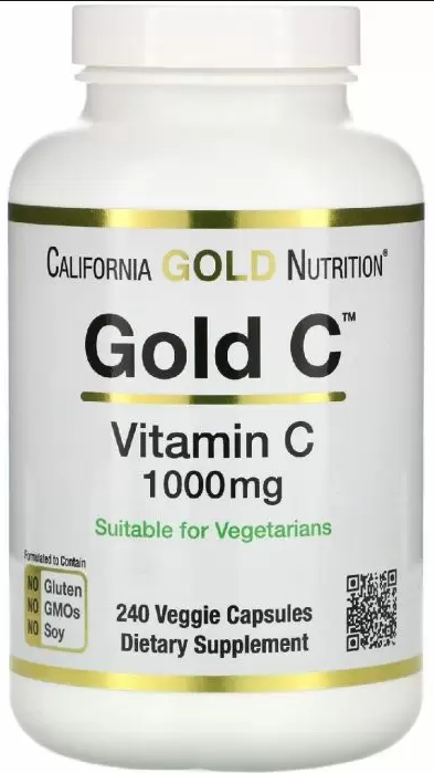 Витамин C 1000 мг California Gold Nutrition (60 капс)