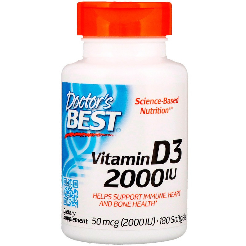 Витамин Д3 2000 МЕ Doctor's Best (180 капс)