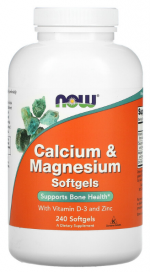 NOW Calcium and Magnesium - Vitamin D and Zinc (240 кап)