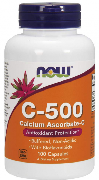 C-500 ASCORBATE (витамин C аскорбат) 100 капсул NOW Foods