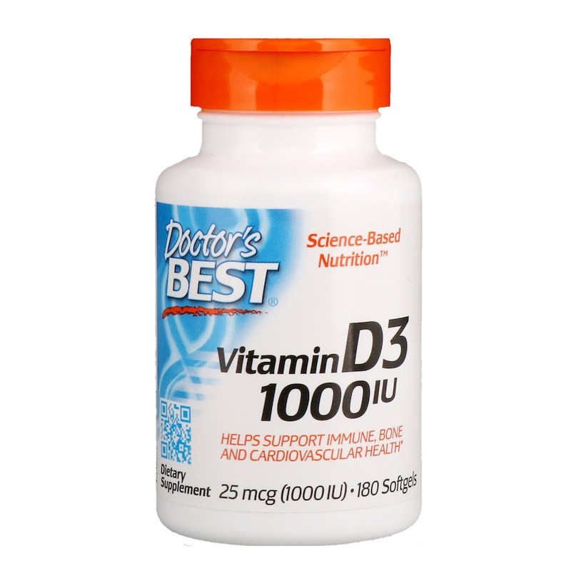 Витамин Д3 1000 МЕ Doctor's Best (180 капс)