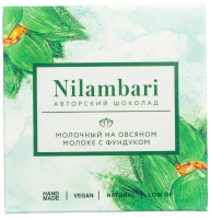 Веган Шоколад Nilambari молочный на овсяном молоке с фундуком (65 г)