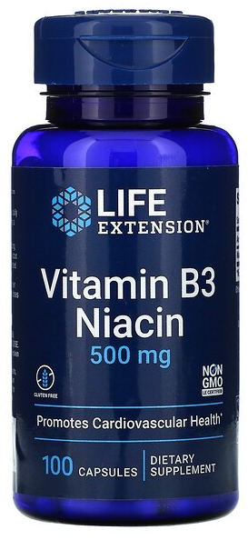 LIFE Extension Vitamin B3 Niacin 500 mg