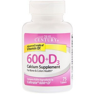 21st Century 600+D3 Calcium (75 таб)