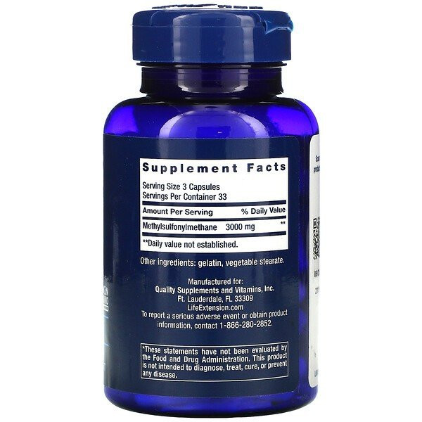 MSM 1000 мг Life Extension (100 капс)