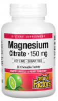 Natural Factors Magnesium Citrate (Магний Цитрат) 150 mg Сhewable tablets