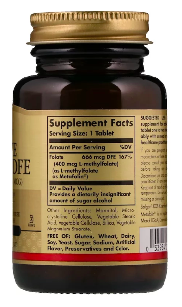 Solgar Фолат DFE 666 мкг (100 табл)