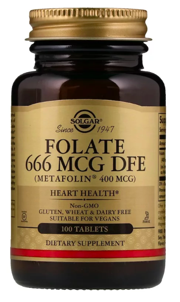 Solgar Фолат DFE 666 мкг (100 табл)