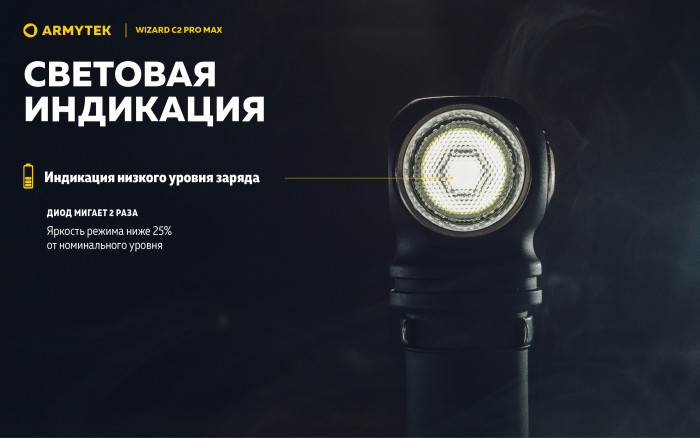 Фонарь Armytek Wizard C2 Pro Max Белый