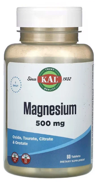 Magnesium 500 мг (Магний комплексный) KAL (60 табл)