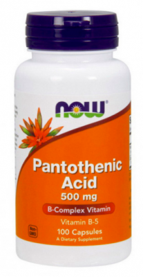Pantothenic Acid 500 мг (пантотеновая кислота) 100 капсул NOW Foods