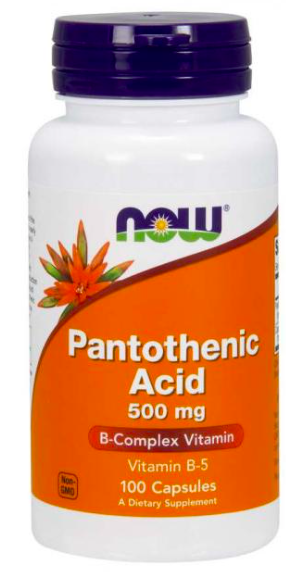 Pantothenic Acid 500 мг (пантотеновая кислота) 100 капсул NOW Foods