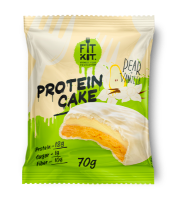 Протеиновое печенье в белой глазури PROTEIN CAKE FIT KIT (70 г)