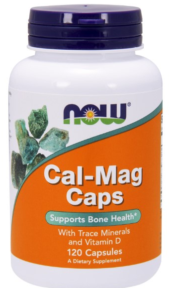 Cal-Mag Caps with minerals + D3 (кальций, магний, витамин D) 120 капс. NOW Foods