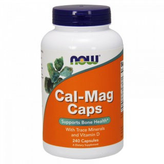 Cal-Mag Caps with minerals + D3 (кальций, магний, витамин D) 120 капс. NOW Foods