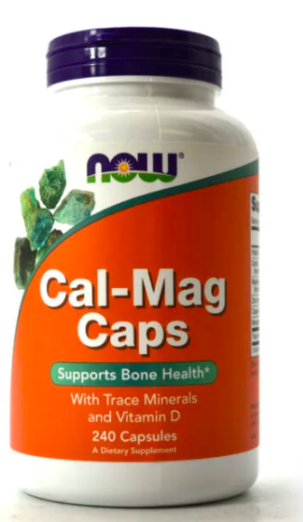 Cal-Mag Caps with minerals + D3 (кальций, магний, витамин D) 120 капс. NOW Foods
