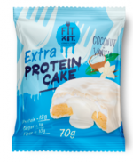 Протеиновое печенье в белой глазури и ванильной начинкой EXTRA PROTEIN CAKE FIT KIT (70 г)