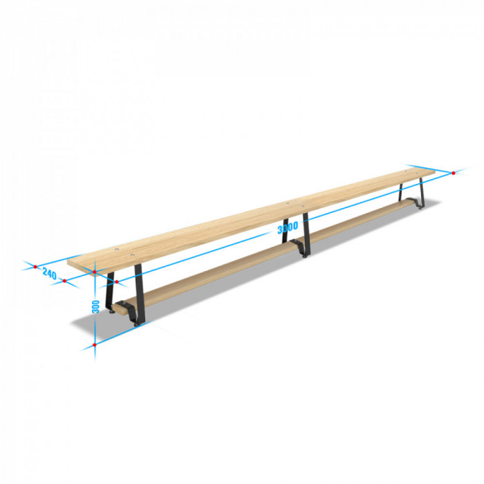 Скамейка гимнастическая Euro-3000 РО