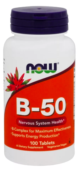 B-50 (витамины B) 100 табл. NOW Foods
