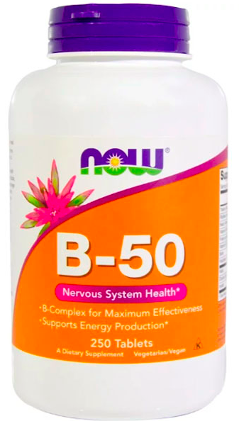 NOW B-50 Complex (Комплекс витаминов группы B) Tablets