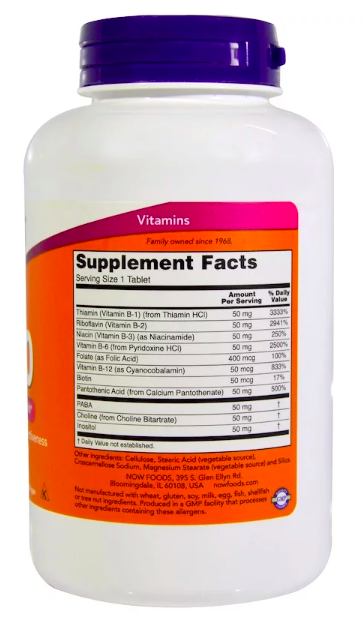 B-50 (витамины B) 100 табл. NOW Foods