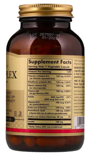 Solgar Комплекс витаминов группы B-100 (100 капс)