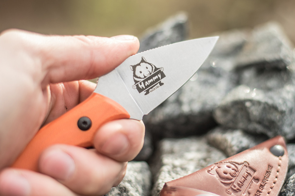 Нож Hammy сталь Niolox Satin, рукоять G10 Orange