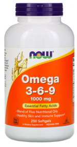 NOW Omega 3-6-9 1000 mg (250 капс)