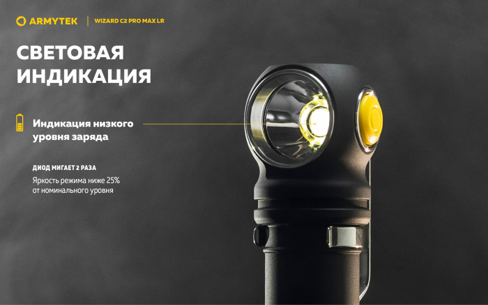 Фонарь Armytek Wizard C2 Pro Max LR Белый