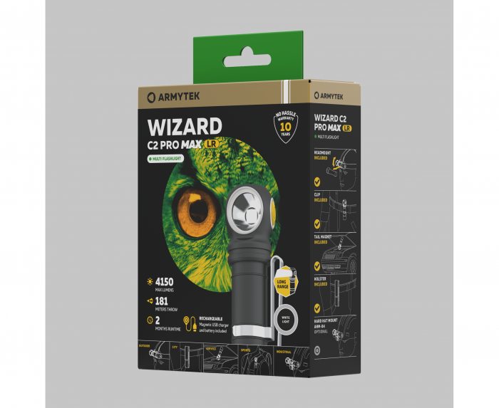 Фонарь Armytek Wizard C2 Pro Max LR Белый