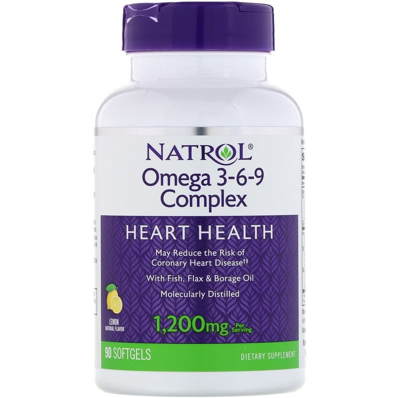 Natrol Комплекс Омега 3-6-9 1200 мг (90 капс)
