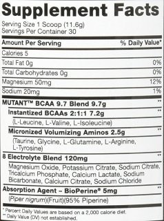 Аминокислоты Mutant BCAA 9.7  (348 гр)