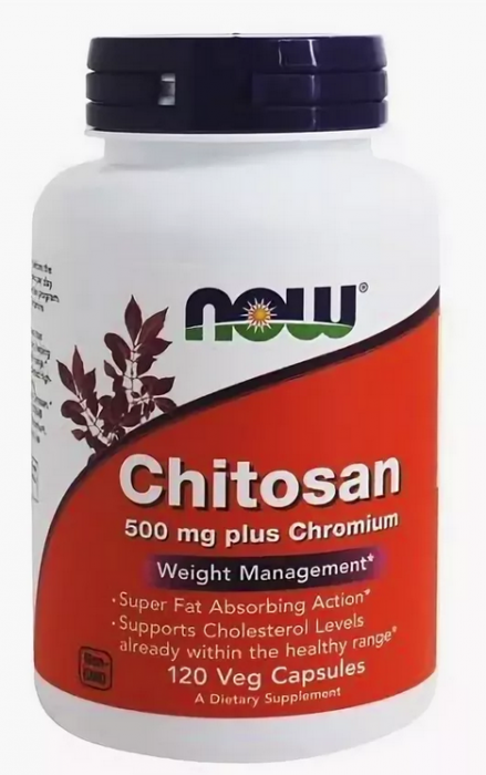 CHITOSAN PLUS 500 мг (хитозан) 120 растительных капсул NOW Foods