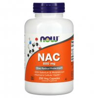 NAC-ACETYL CYSTEINE 600 мг (ацетилцистеин) 250 растительных капсул NOW Foods