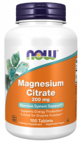 NOW Magnesium Citrate (Магний Цитрат) 200 mg