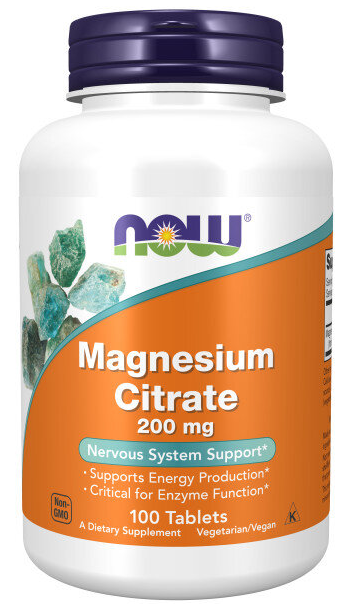 Magnesium Citrate (магний цитрат) 200 мг 100 таблеток NOW Foods