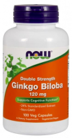 Ginkgo Biloba 120 мг (гинкго билоба) 100 растительных капсул NOW Foods