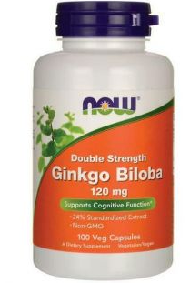 Ginkgo Biloba 120 мг (гинкго билоба) 100 растительных капсул NOW Foods