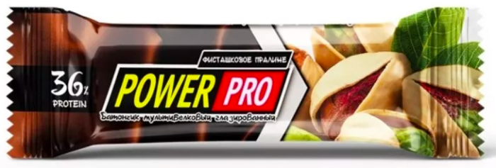 Батончик мультибелковый глазированный Power Pro 36% Protein Bar Nuts (60 г)