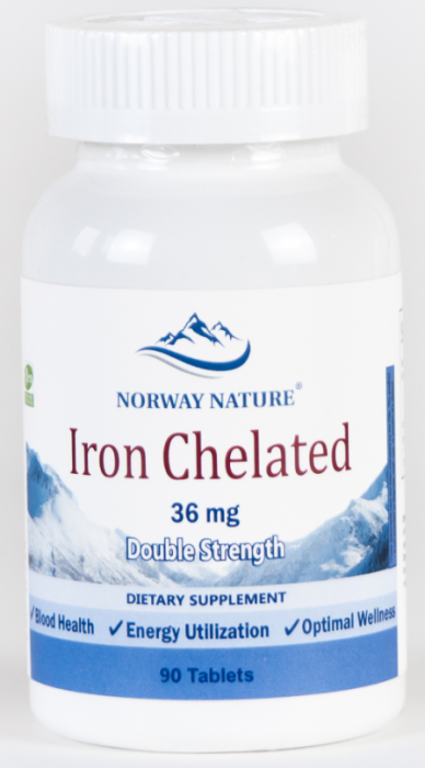 Норвежское Железо Хелат 36 мг Norway Nature (90 таб)