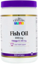 21st Century Рыбий жир Омега-3 1000 мг (300 капс)